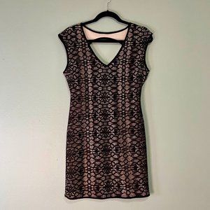 ONE CLOTHING Open Back Lace Little Black Dress